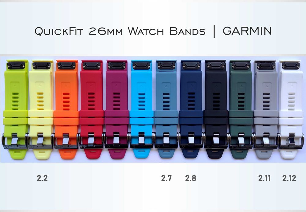 26мм силиконови каишки за GARMIN Fenix 8 (51mm), Fenix 7X, Fenix 6X...