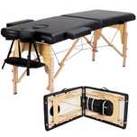 Masă masaj pliabilă, reglabilă, confort profesional |S 610888 Black