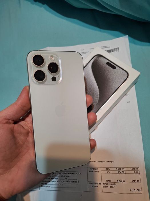 Iphone 15 pro max impecabil , factura , garantie 2027