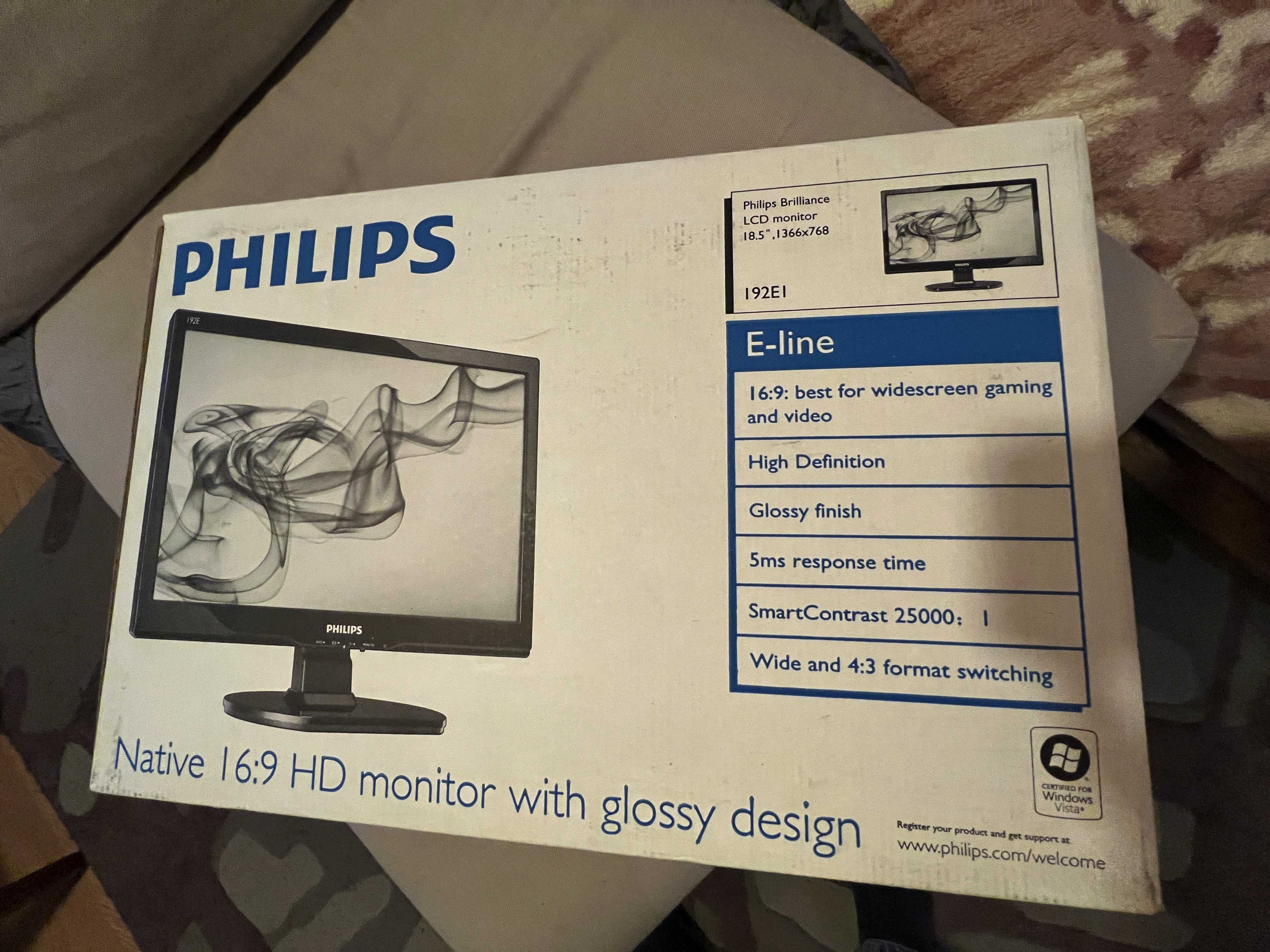 Продавам НОВ Неизползван Монитор Philips 192EI 18.5", Wide