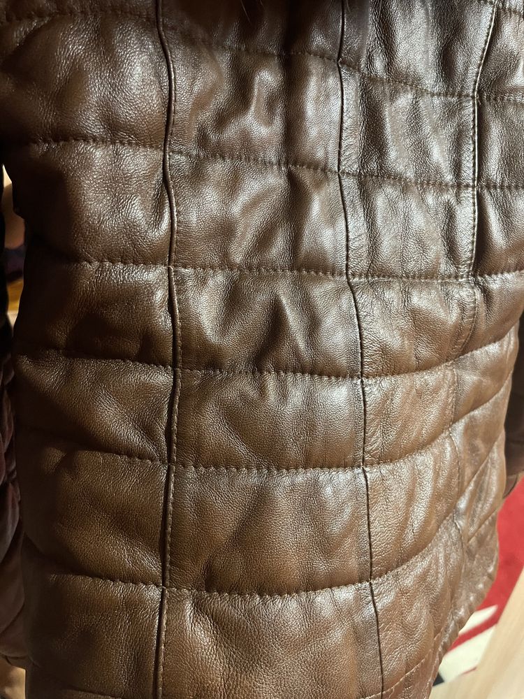 Зимно яке от естествена кожа и косъм Best Leather