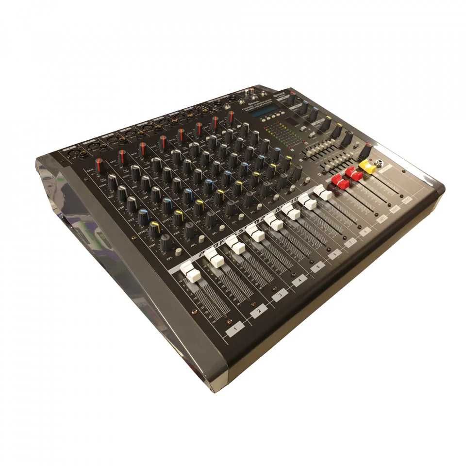 Mixer audio 2x500W consola DJ amplificat boxe pasive 6Canale Bluetooth