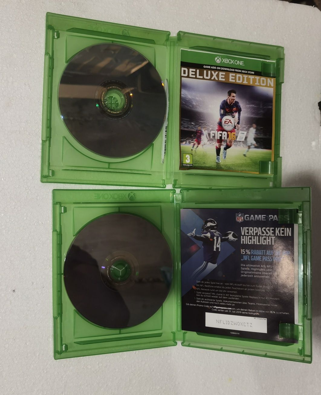 Jocuri xboxone Fifa16/Madden NFL 19 Xbox One se vând împreună la 50lei