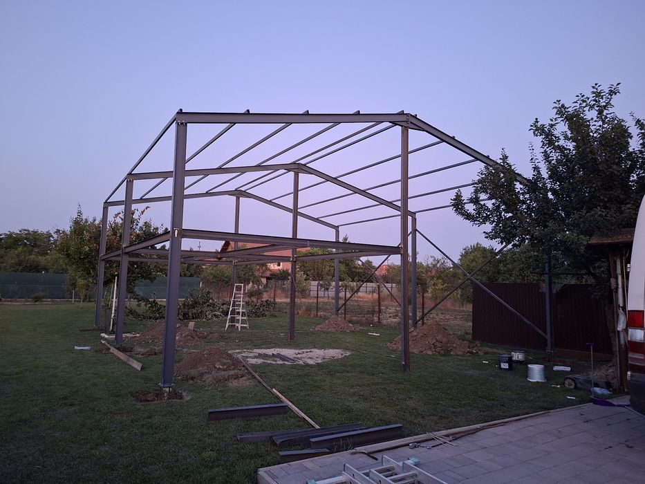Vand structura metalica de 10x10x4 pentru service auto