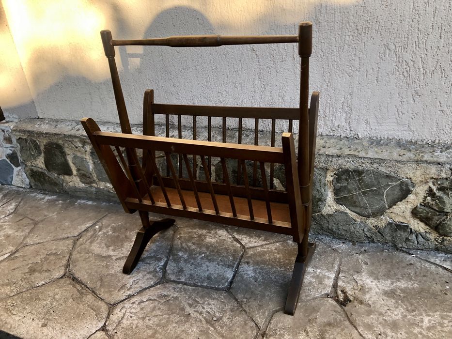 Suport ziare reviste umbrela vintage retro lemn