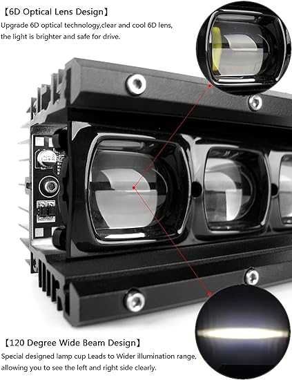 Led bar 6 d black CREE 136 CM