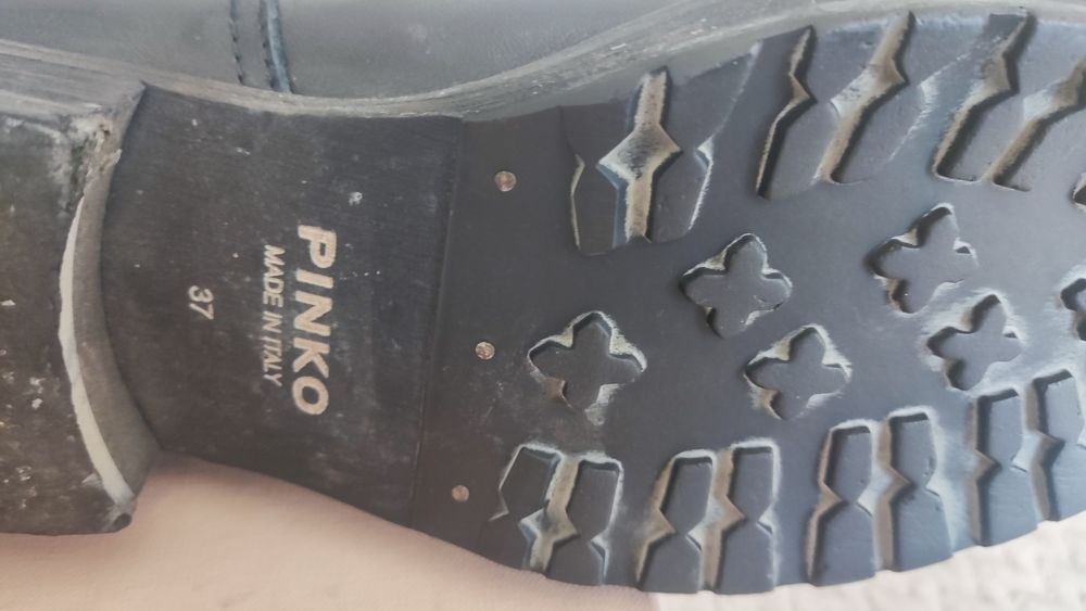 Pinko Разкошни кожени боти Оригинални с подарък кожена чанта