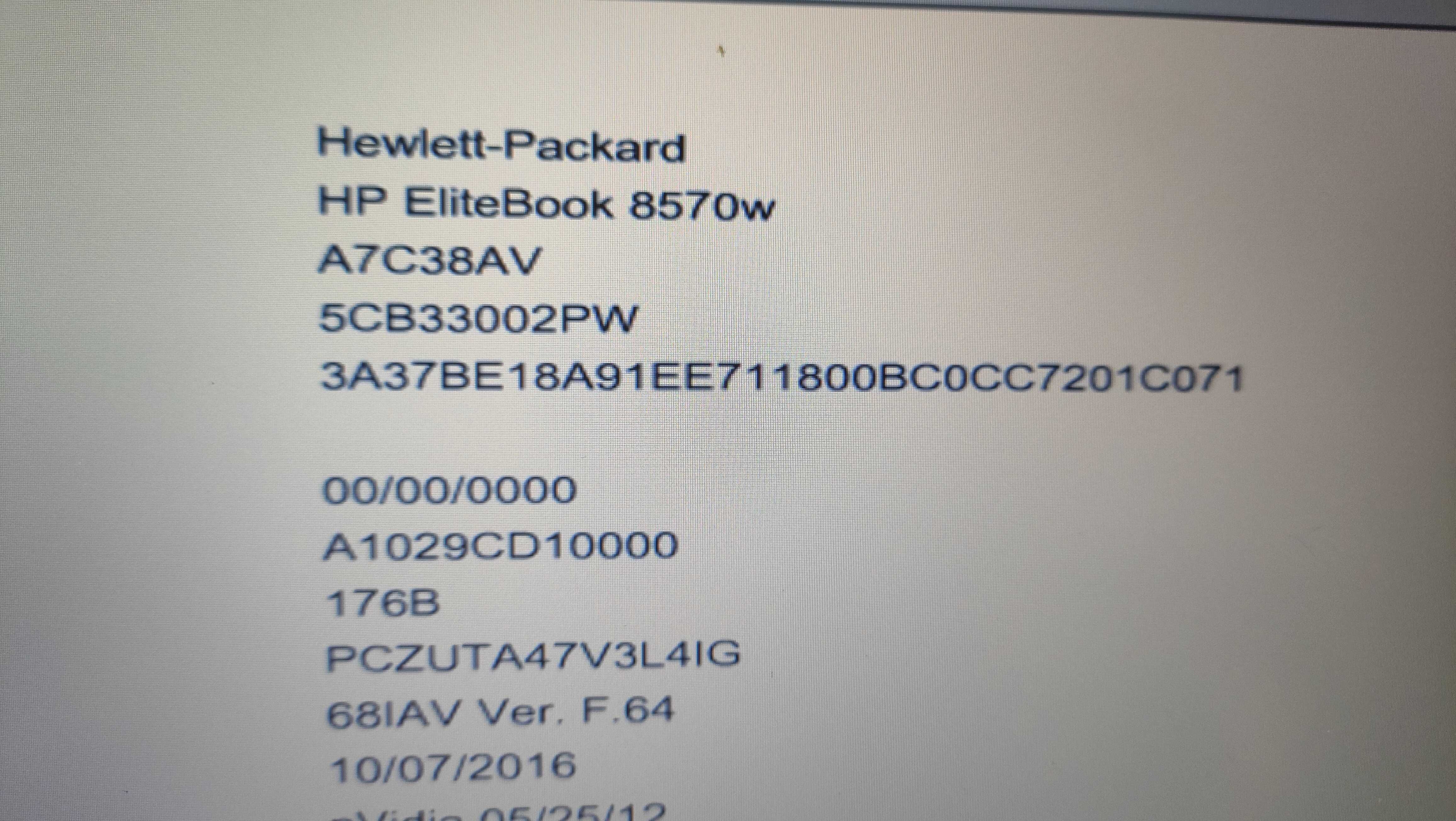 Лаптоп (рботна станция) HP elitebook 8570w i7/8gb nvidia