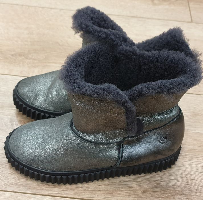 Cizmulite piele si blana Naturino