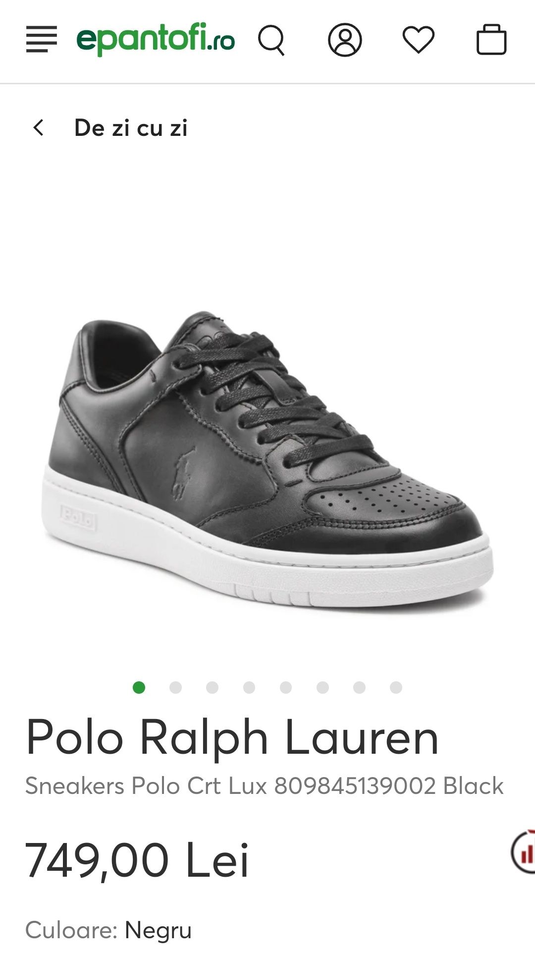 Pantofi sport adidași Polo Ralph Lauren, piele naturală.