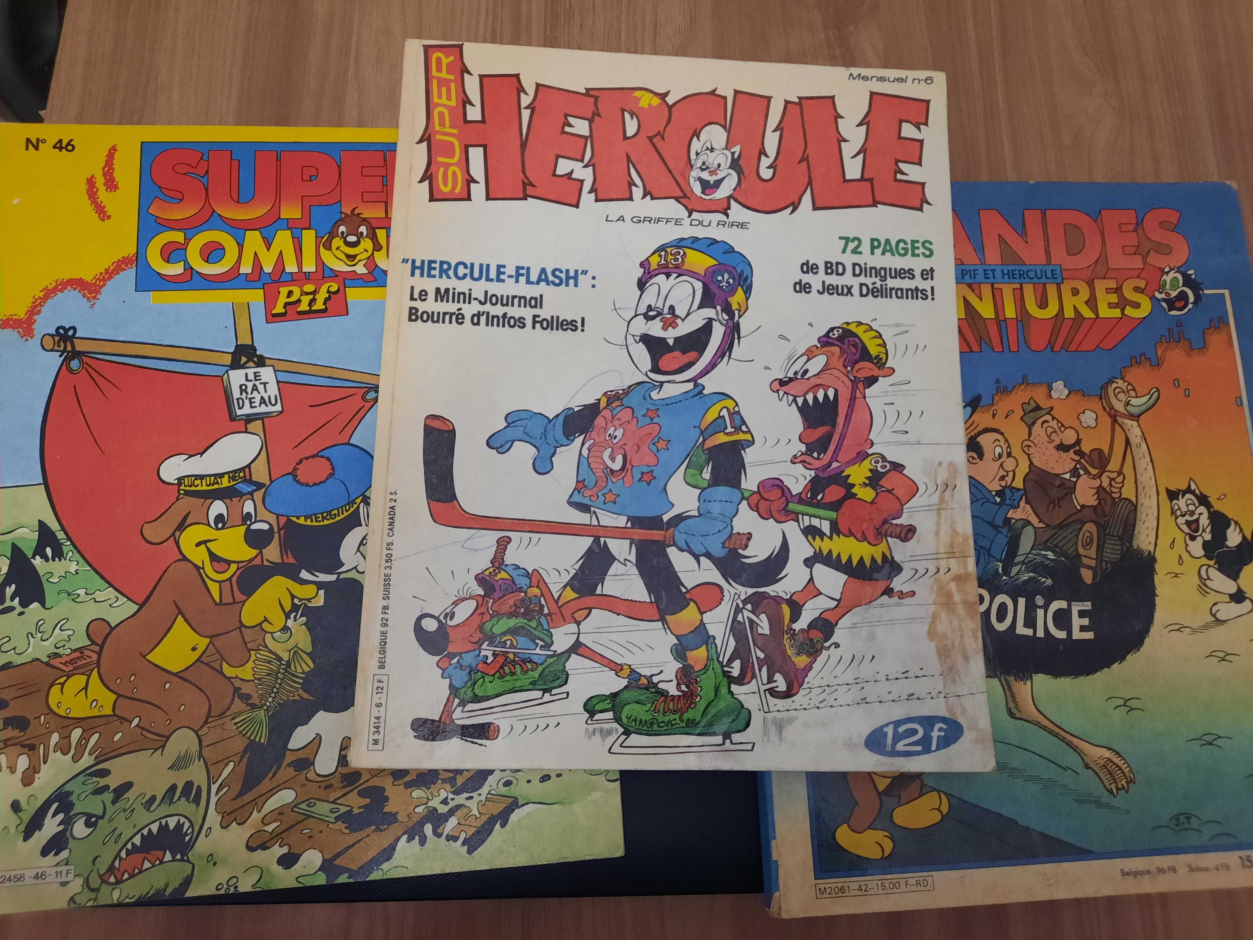 Три комикса Pif и Hercule
