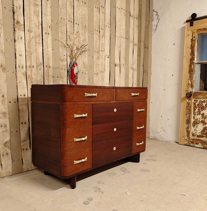 Comoda veche din lemn furniruit stil Art Deco, Italia /Servanta/Dulap