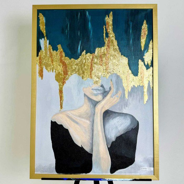 Картина интерьерная абстракция. Холст 50*70см, акрил