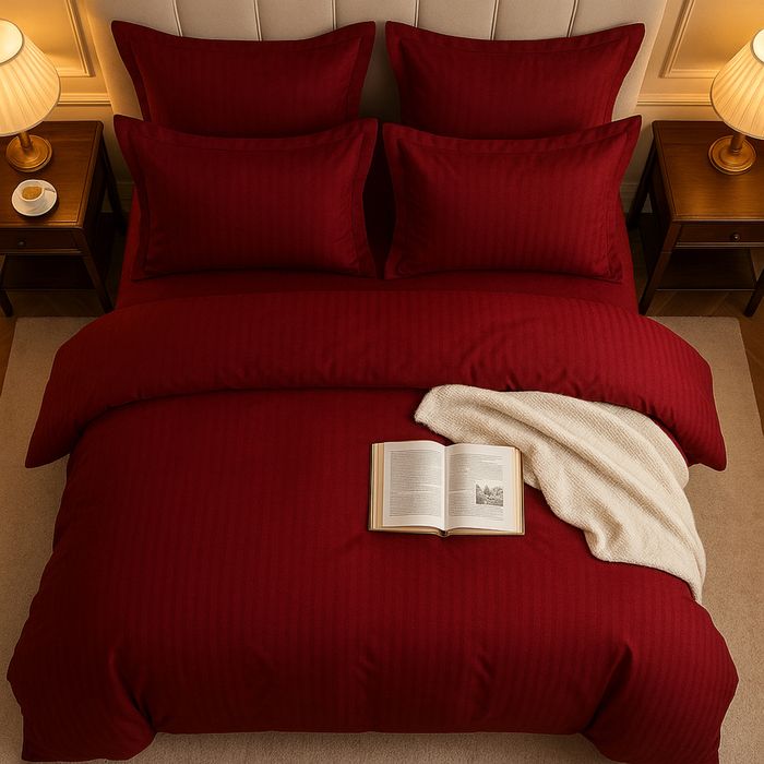 Lenjerie de pat ,Bumbac Damasc 6 piese ,Casa Pucioasa ,cearsaf elastic