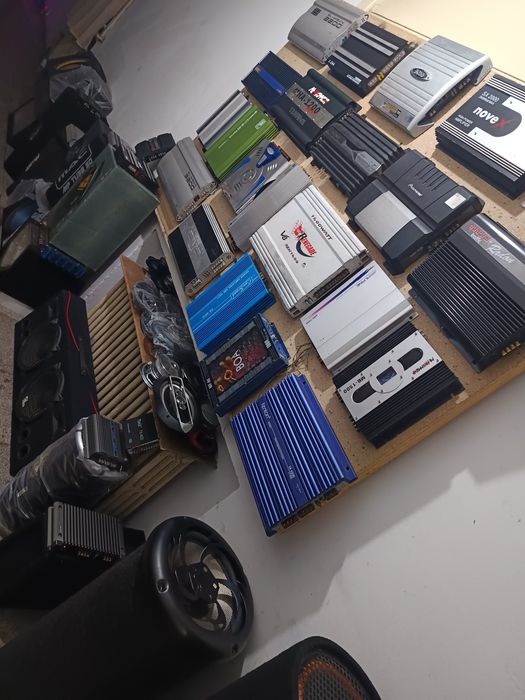 Statie subwoofer amplificator auto bass masina kit montaj activ pasiv