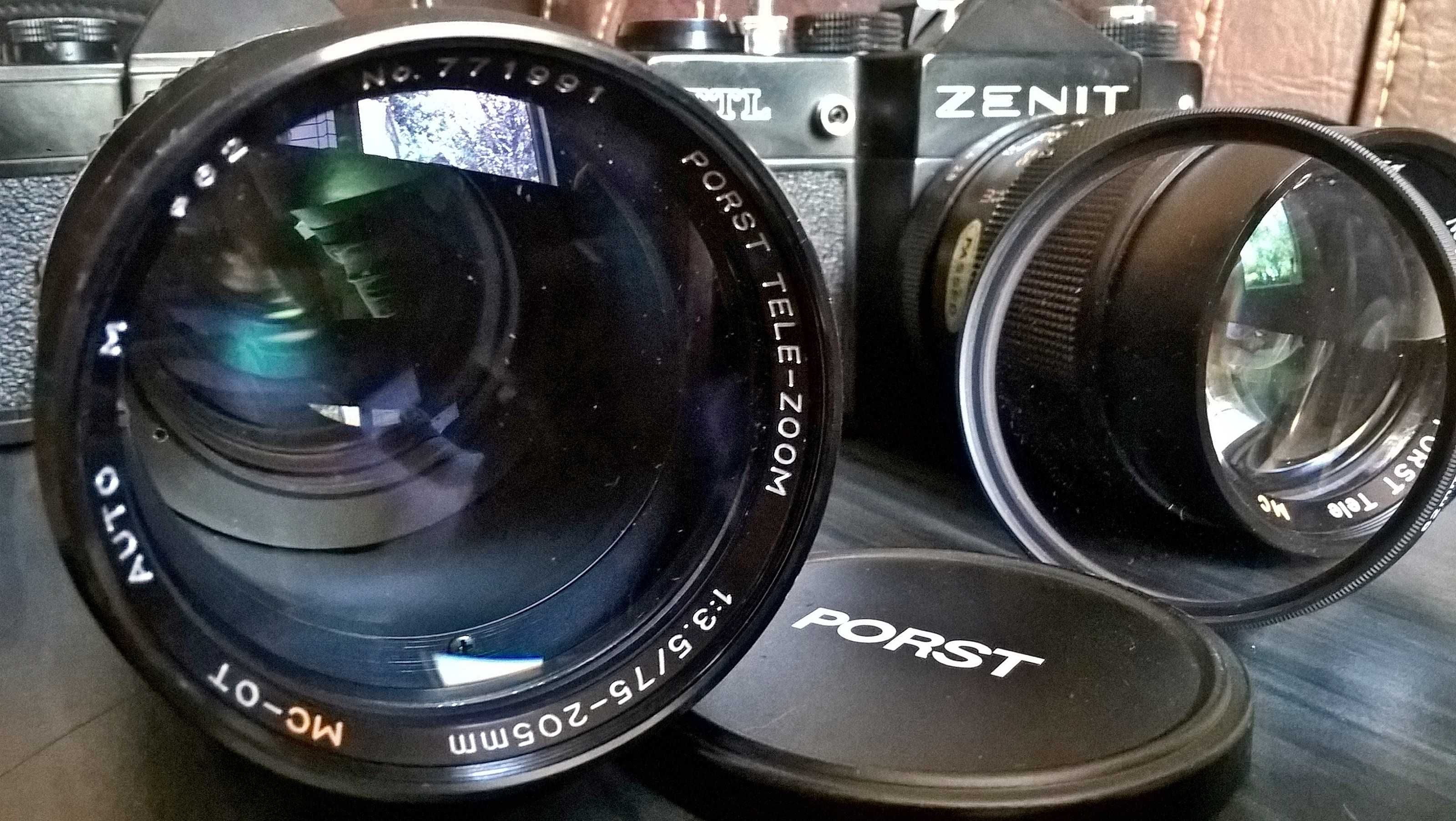 ZENIT TTL 135mm foto film 35mm PORST C-TL super teleobiectiv 75-205mm