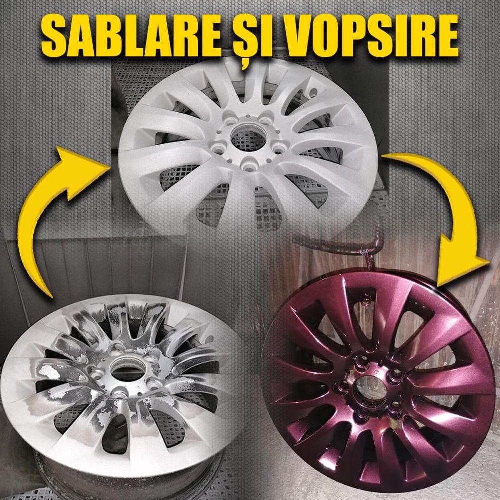 Sablare si vopsire electrostatic