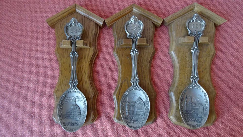 Винтидж комплект калаени лъжици  Zinn Germany