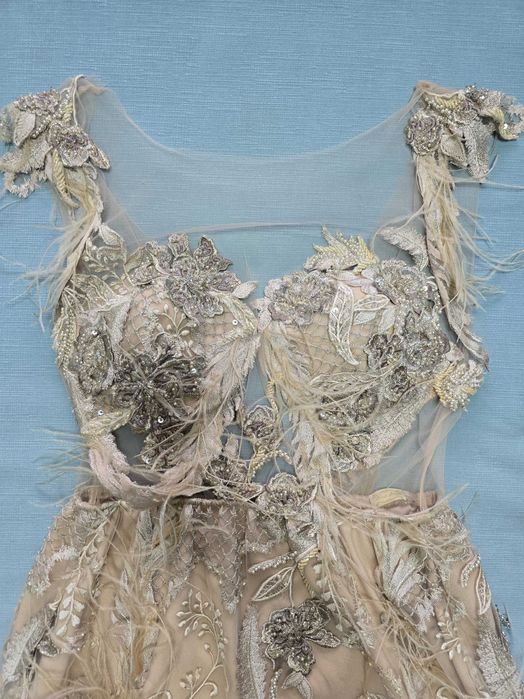 Дизайнерска дамска рокля с камъни / Velvet Angel