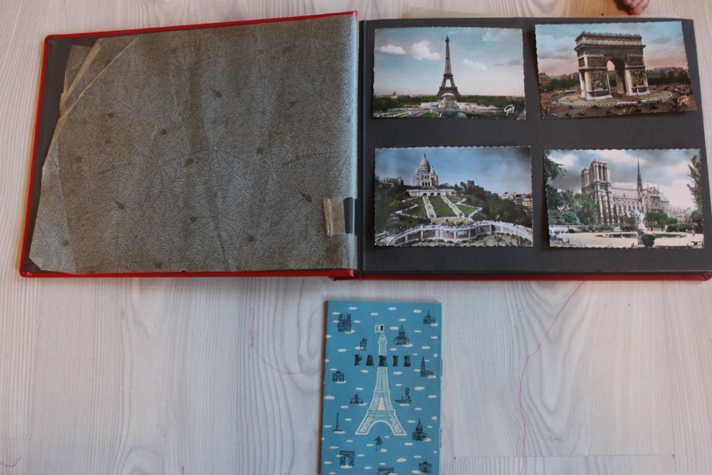 Album carti postale si fotografii PARIS - 1960 + carte atractii Paris
