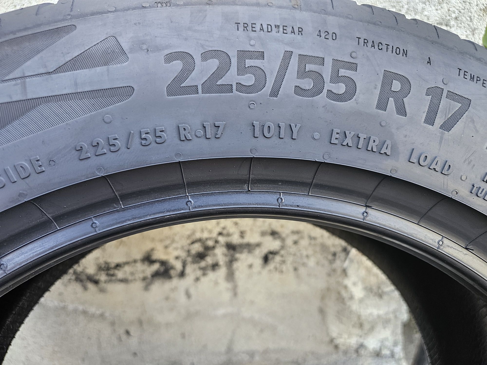 Vând patru anvelope de vara pirelli/continental 225 55 17 ,0723, 1717