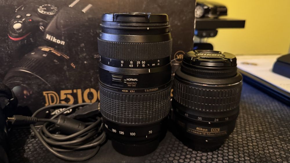 Nikon D5100 +dx35mm+18-55vr+ tamron 55-300 macro