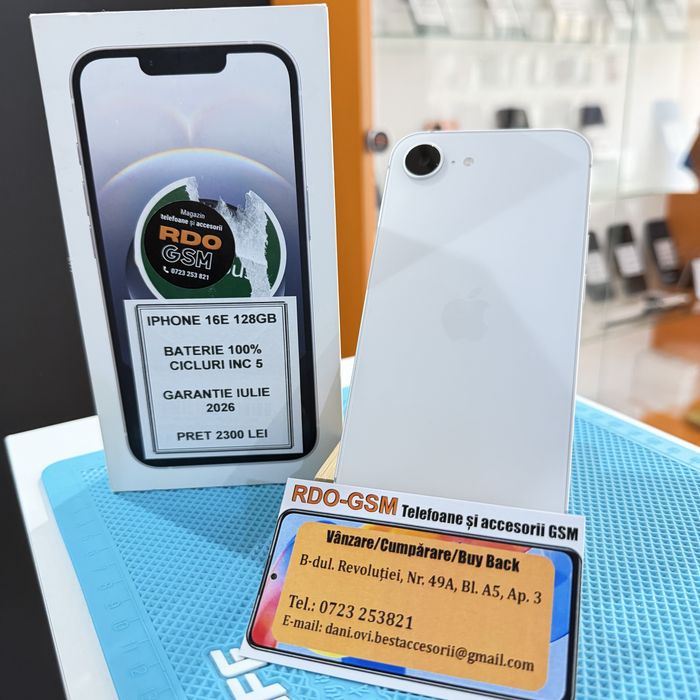 Iphone 16E 128gb Ca NOU/Garantie/Silver