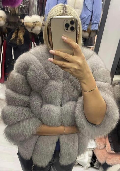 Haină blană naturală vulpe mărimea S