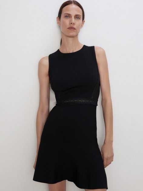 Rochie scurta tricotata neagra Zara S