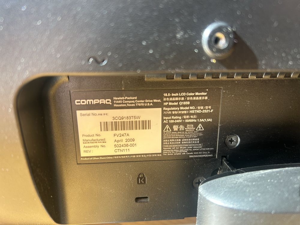 Monitor calculator Compaq