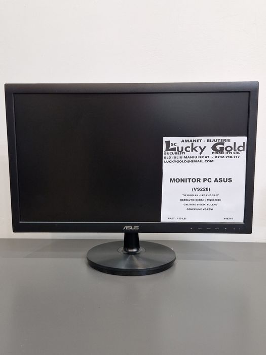 Monitor Asus Vs228 21.5" Garantie! #48316