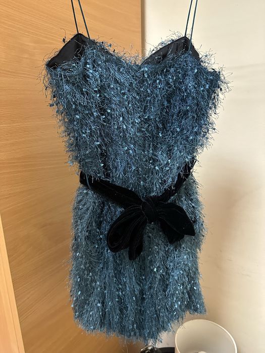 Син гащеризон с ресни ZARA