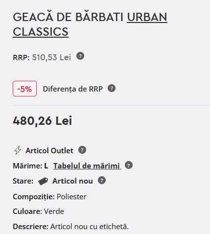 Geaca Urban Classics marimea L