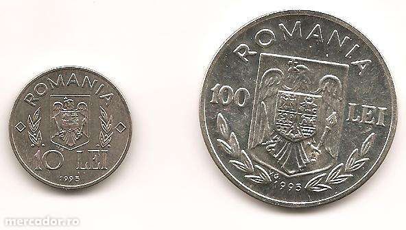 100 lei 1995 argint FAO