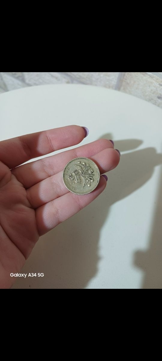 Монета Елизабет 2 1989година