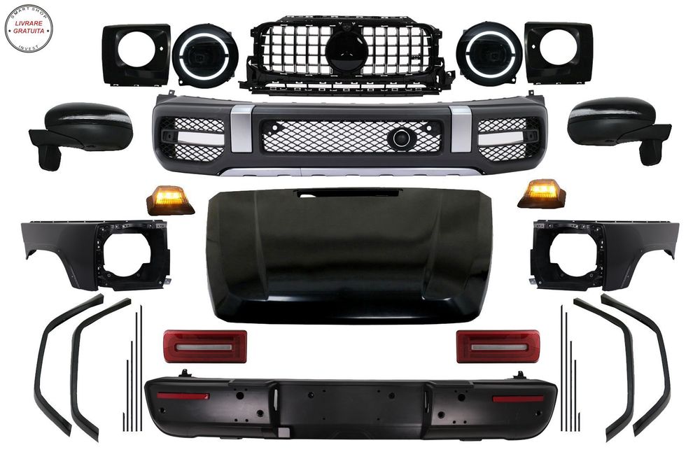 Pachet Exterior de Conversie Wide Body 2018+ G63 Design Mercedes W463 G-Class (200- livrare gratuita