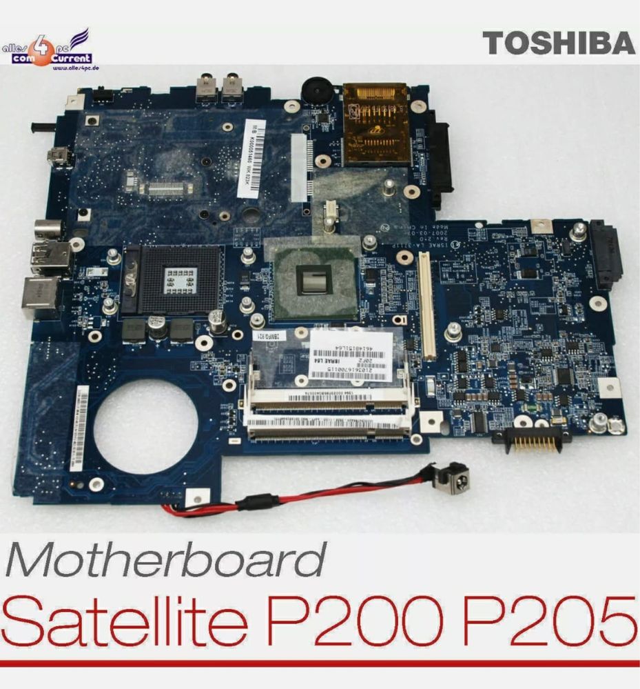 Placa de baza Toshiba Satellite Pro P200 P205 Israe LA-3711P Nvidia