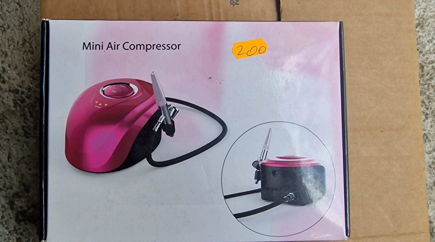 Mini air compressor Pt unghii, make-up / ORIGINAL / nou la cutie