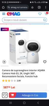 Camera de supraveghere interior AQARA Camera Hub G3, 2K, Unghi 360°, R