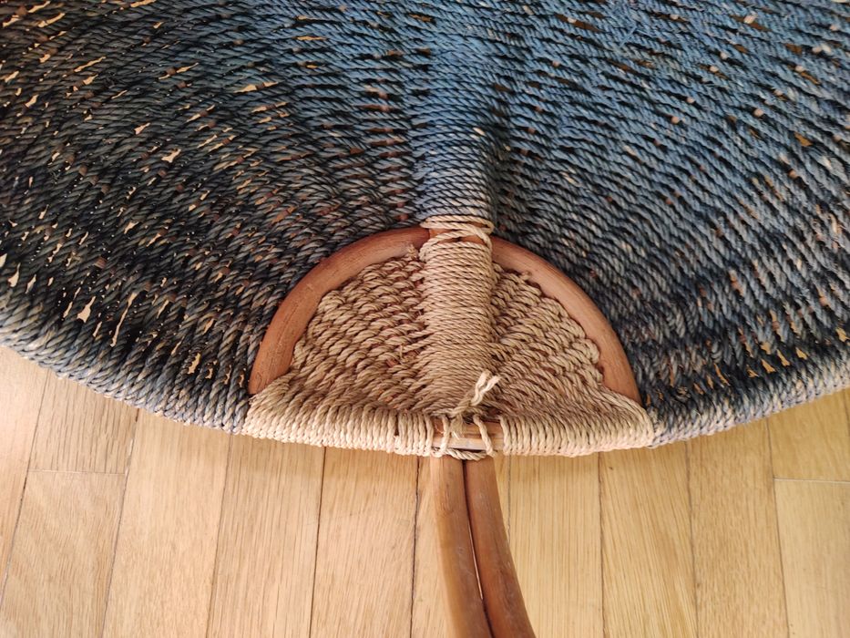 Coș împletit, mâner ratan