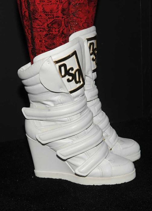 Dsquared2 оригинални дамски високи кецове от естествена кожа