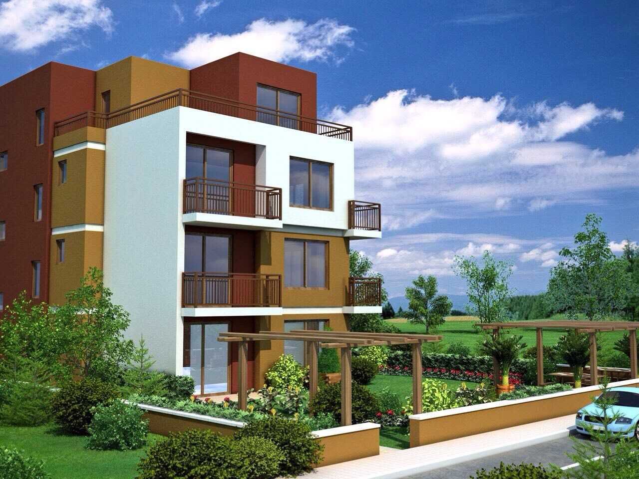 Двустаен апартамент в нова тухлена жилищна сграда в Равда