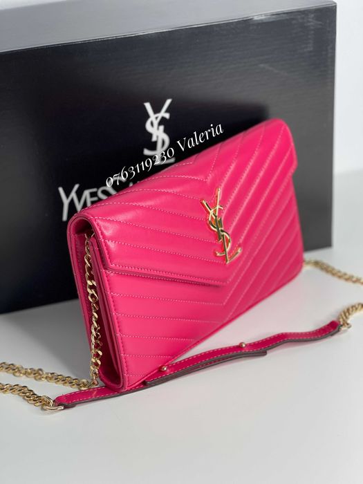 Poseta Plic Yv6es Sai8nt Laure9nt - Monogram Chain Wallet Fuchsia