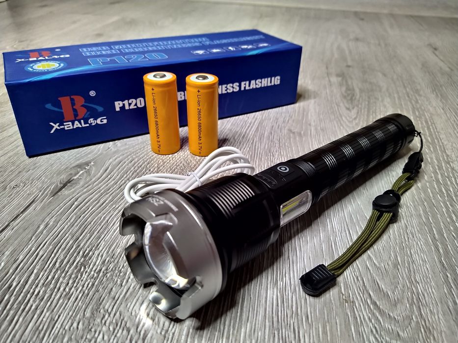 CREE XHP120  Lanterna PROFESIONALA, 100% metal cu led twelvecore + COB