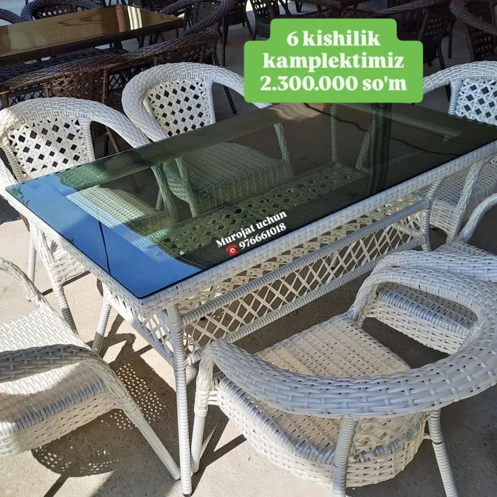 Ratan stul 4 kishilik