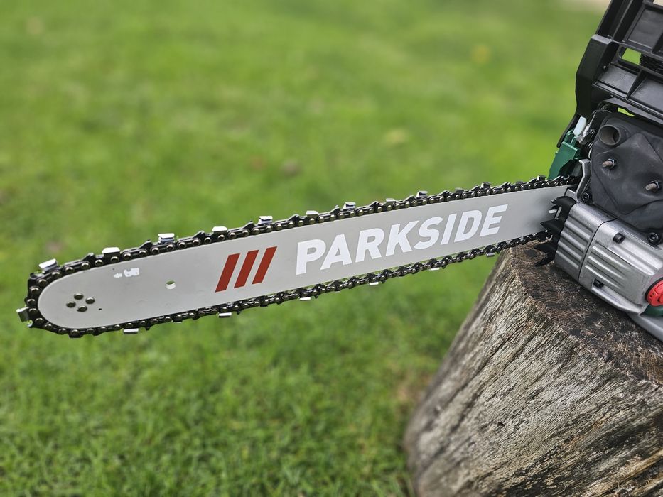 Drujba pe benzina Parkside lamă 44cm noua 3 ani garantie