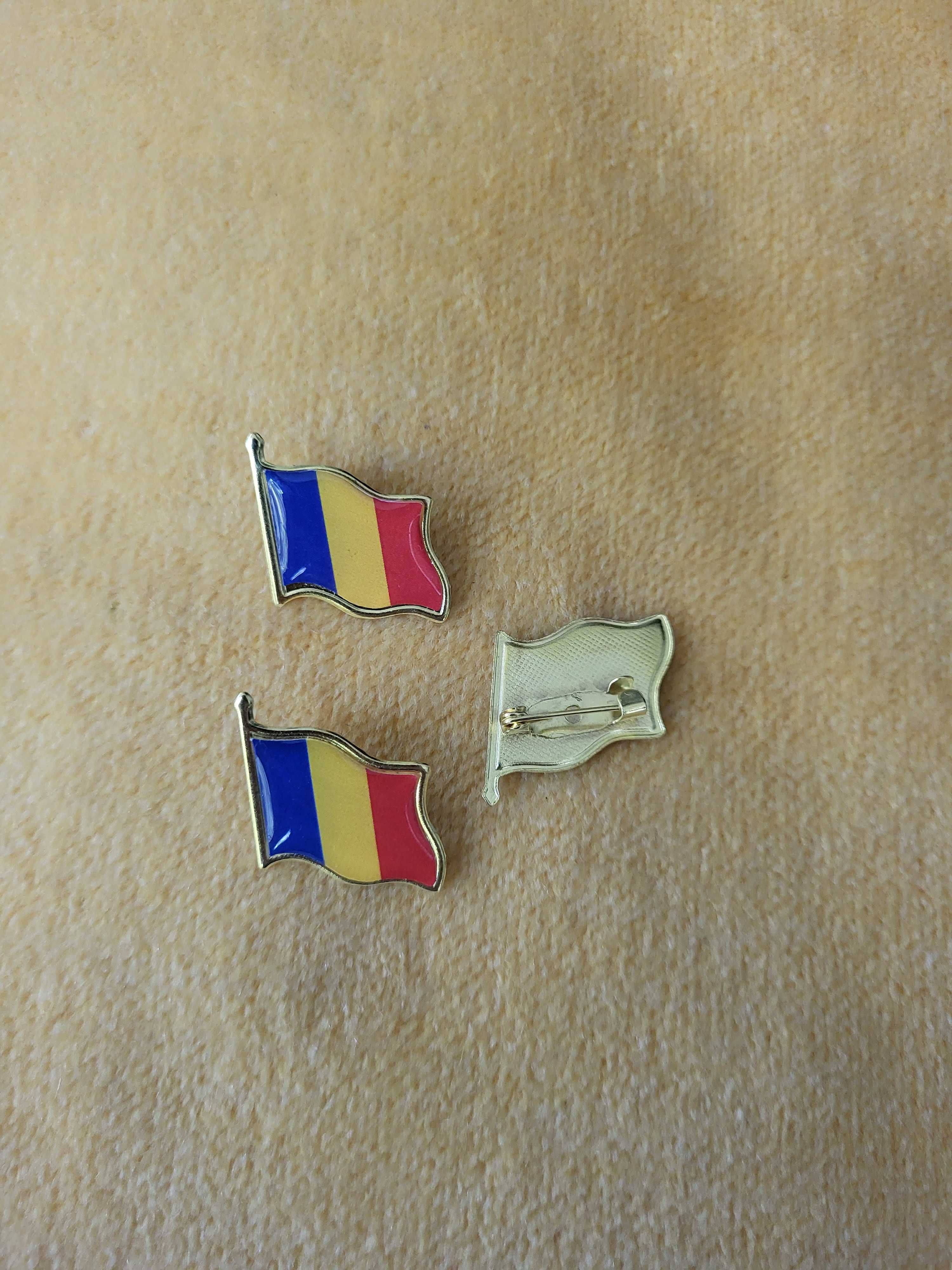 Insigna metalica steag “Romania”