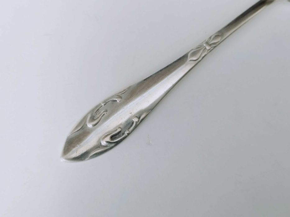 Lingurita Copii argint 830 masiv , Danemarca Christian F Heise