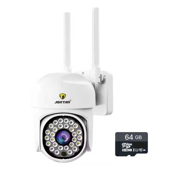 Camere de Supraveghere 4x WiFi Jortan, UltraHD Card MicroSD 64GB Bonus