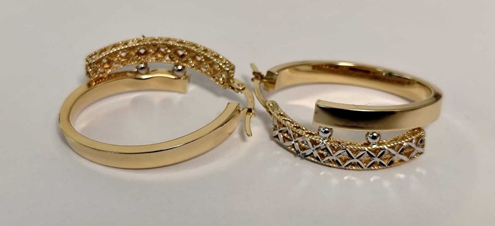 (AG 35) Cercei aur 14 K 5.65gr b.32919 -2260 Lei Garantie 2ani!